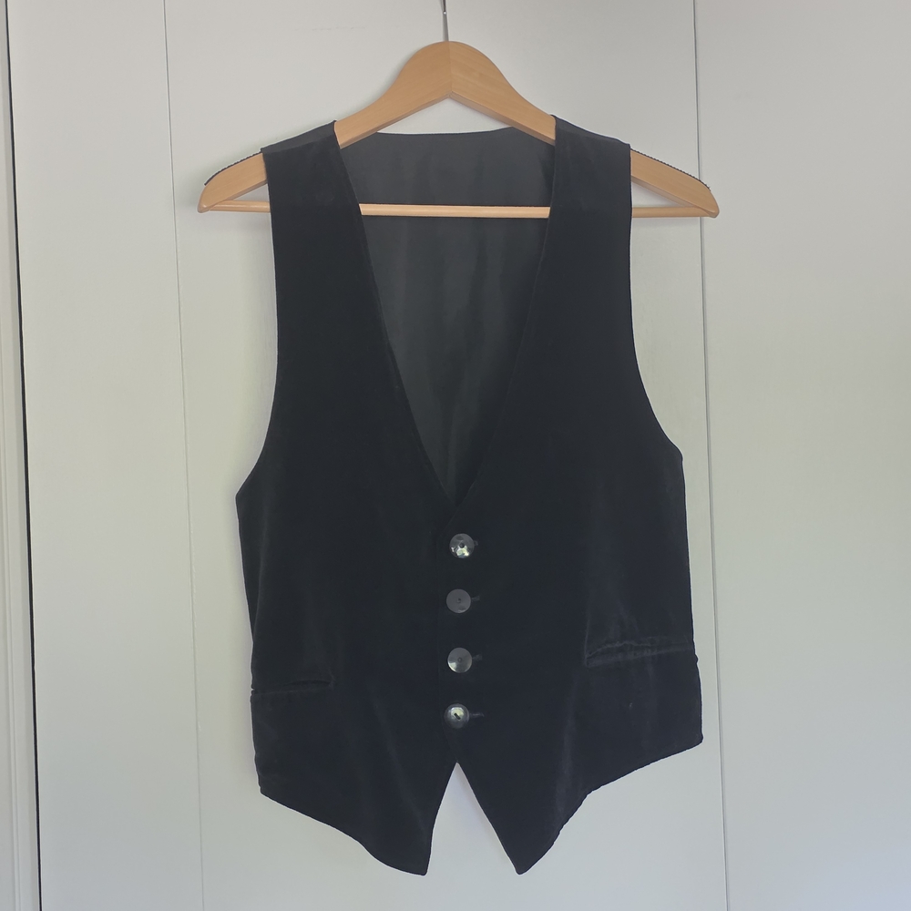 Black Button-Up Vest
